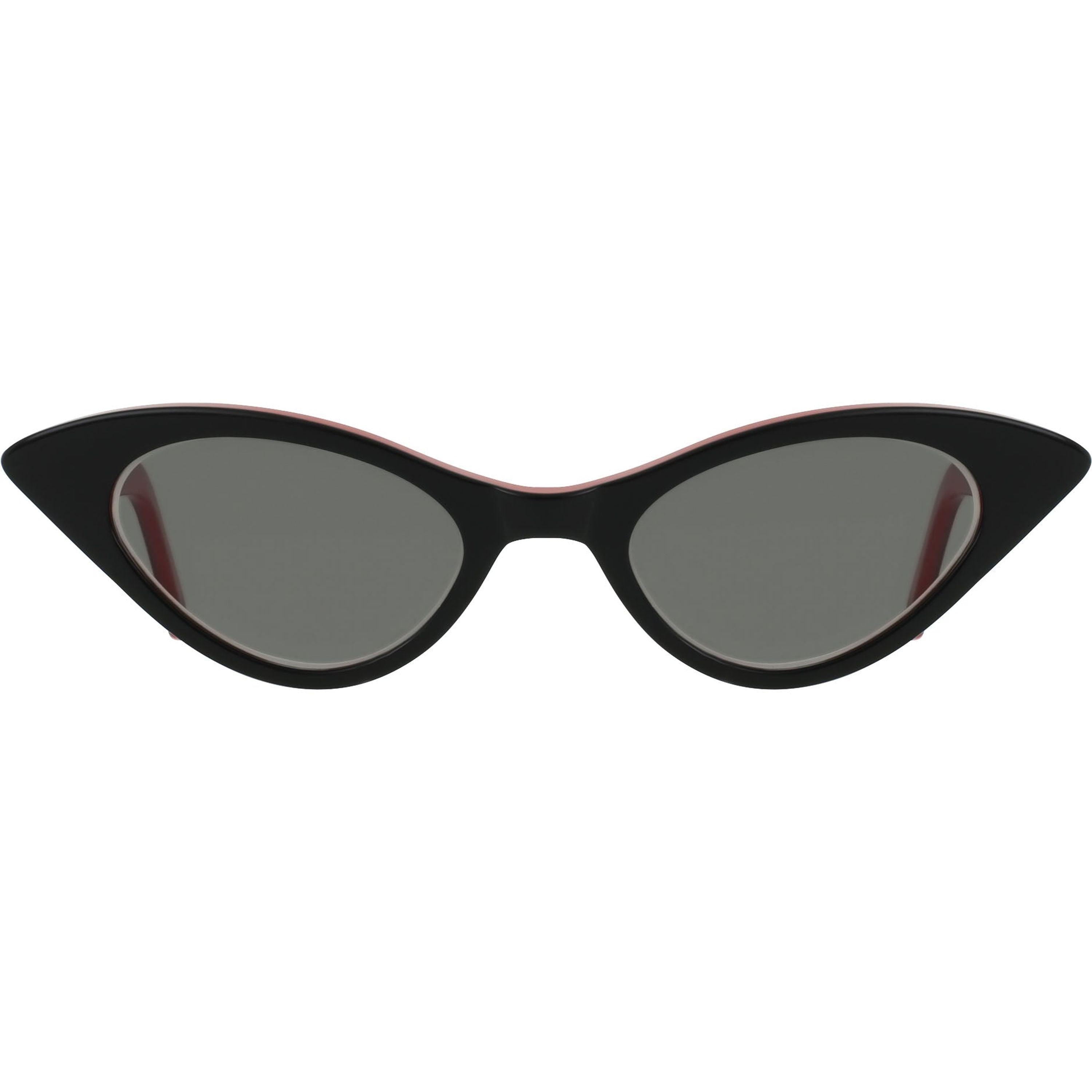 Black with Lipstick Red-look
