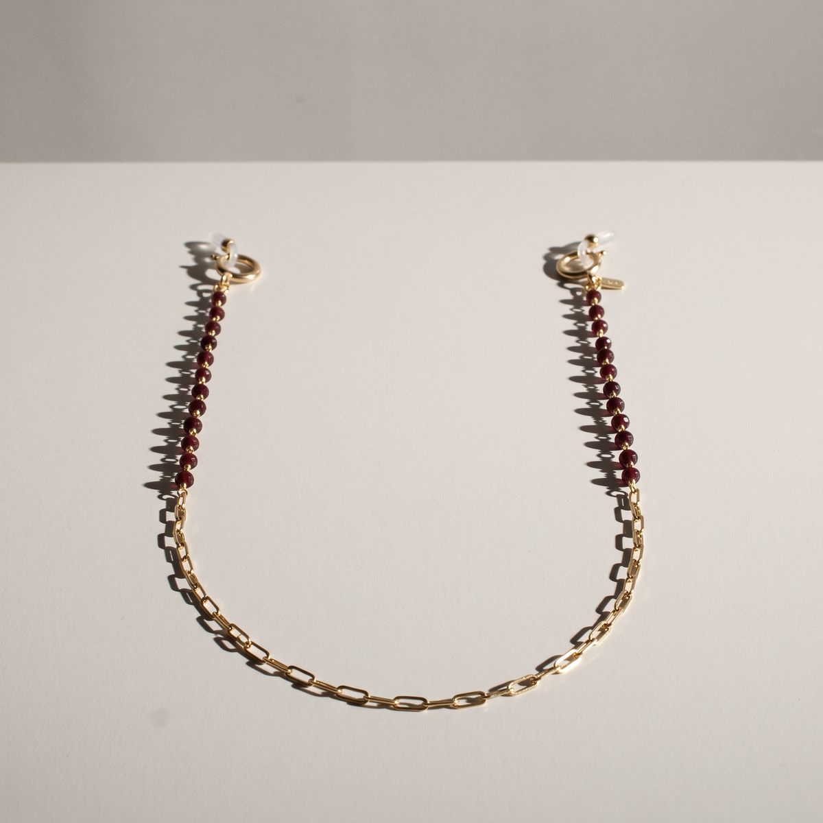 Gold Eyewear Chain | Red - Vint & York